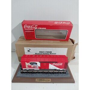 K Line O Gauge Model Railroad Coca Cola 1996 Music Christmas Boxcar w/Box & Base